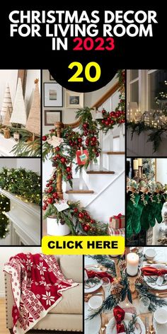 christmas decor for living room in 205 - click here to see the full guide on how to decorate