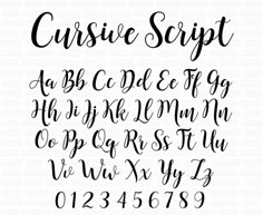 the cursive script is shown in black ink