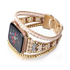 PRICES MAY VARY. 💯Compatibility: Leather wrap apple watch band bracelet 38mm/40mm/41mm 42mm/44mm/45mm/49mm for women and men, compatible with apple watch strap iwatch band Series 9/8/7/6/5/4/3/2/1/SE Ultra 2, Nike, Hermes, Edition, etc. 💯Adjustable Size: Multilayer Beaded apple watch band suitable for wrist SIZE 14-20cm / 5.5-7.9 inch. Iwatch band has three removable clasps that allow you to adjust the strap size according to your wrist, making it easy to remove and assemble without tools 💯Th Apple Watch Bracelet Band, Apple Watch Bracelets, Watch Band Bracelet, Band Bracelet, Apple Watch Strap, Velvet Bag, Apple Watch Band, Apple Watch Series, Leather Wraps