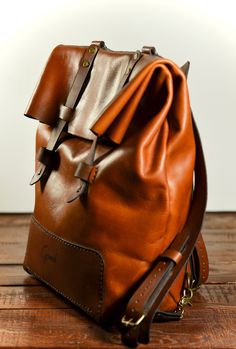 Women leather Backpack Rucksack is made from high-quality leather, Brown Leather backpack for Travel is simple yet stylish, Vintage Leather Bag is the perfect size to carry, rustic leather crossbody backpack is created with attention to the smallest details. It consists of one capacious section which closes on two straps, This backpack is practical and easy to use. Our accessories are handmade and unique - one of a kind ✦ Leather world - Genuine Leather shop Form Grosh Workshop ✦ Leather bags, w Backpack For Travel, Sling Bag Men, Portfolio Bag, Laptop Backpack Mens, Leather Messenger Bag Men, Unique Backpacks, Travel Vintage, Handmade Backpacks, Brown Leather Backpack