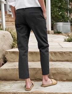 Wicklow, The Italian Chino, Washed Black | Frank & Eileen Womens Chinos, Lower Body, Chinos Pants, Effortless Style, Mid Rise, Inside Out, Everyday Wear, Straight Leg, Perfect Fit