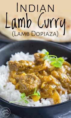 This delicious Authentic Lamb Dopiaza, is easy to make at home. With plenty of onions, easy to find spices and a naturally gluten-free sauce, this Traditional Dopiaza recipe is a simple authentic lamb curry you can make at home. Serve it with plain rice or some naan breads, for a delicious meal for the whole family. The lamb curry is finished is traditionally finished with yogurt, but coconut cream makes a great creamy alternative. Lamb Curry Recipes Easy, Lamb Curry With Coconut Milk, Easy Lamb Curry, Curry Lamb Recipes, Dopiaza Recipe, Curry Lamb, Mild Curry