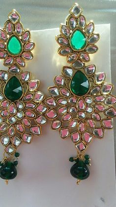 Spp Chandelier Emerald Green Crystal Yellow Gold Pierced Earrings. Earrings Come In Protective Case. Crystal Yellow, Emerald Green Crystal, Jeweled Earrings, Yellow Gold Earrings, Green Crystal, Yellow Gold Earring, Earrings Color, Pierced Earrings, Green Crystals