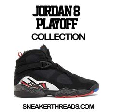 The perfect ladies tees to match your Jordan Retro 8 playoffs sneakers. ST Clothing - Fresh & Krispy Sneaker Shirts Made of 100% pre-shrunk cotton. Fits true to size. *You may refer to size chart for correct measurements.* SEE ENTIRE PLYAOFFS 8 COLLECTION HERE Sporty Black Sneakers For Game Day, Jordan 8s, 90s Sneakers, St Logo, New Sneaker Releases, Best Sneaker, Sneakers Jordan, Matching Clothing, Kids Tees