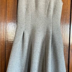 New W/O Tag, Sleeveless, Never Worn, Grey, Stretchy Fabric, Fabric Is Thick, Back Zipper Dress Medium, Anthropologie Dress, Anthropology, Anthropologie Dresses, Stretchy Fabric, Fit And Flare, Anthropologie, Womens Dresses, Zipper