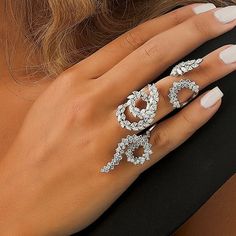 47248189030688|47248189063456 Cocktail Ring Designs, Pave Setting Ring, Charm Ring, Valentines Day Presents, Nail Ring, Wedding Party Jewelry, Ring Shapes, Perfect Palette, Best Gifts For Men