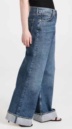 AGOLDE Dame High Rise Wide Leg Jeans | Shopbop Modern Wide Leg Denim Flare Jeans, Medium Wash Flare Jeans For Work, Medium Wash Full Length Flare Jeans For Work, Flare Jeans In Medium Wash For Workwear, Denim Flare Jeans For Workwear, Flare Medium Wash Jeans For Work, Flare Jeans For Work In Medium Wash, Modern Denim Wide Leg Pants For Fall, Flare Denim Jeans For Work