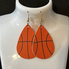 Brand New Basketball Drop Earrings Double Sided Color, Single-Sided Print 2” Peasant Art, Pearl Statement Earrings, Dichroic Glass Earrings, Round Dangle Earrings, Earrings Double, Chic Art, Chic Earrings, Bee Earrings, Party Earrings