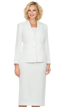 Giovanna Church Suits And Dresses Fall And Holiday 2024. Perfect item for church events or any special occasions. Tailored Classic White Skirt Suit, Elegant White Long Sleeve Skirt Suit, Elegant Career Suits For Spring, Elegant Spring Suits With Button Closure, Elegant Spring Career Skirt Suit, Elegant Spring Career Suit, Classic Fitted White Skirt Suit, Elegant Skirt Suit With Button Closure For Work, Classic Fitted Skirt Suit With Button Closure