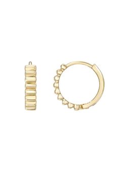 Modern and classic notched huggie earrings. 14k yellow solid gold uber chic. Wear them day or night, up or down. (Sold as a pair) Total Weight: Approx. 1 gram Diameter: Approx. 8mm Ships in 5-7 business days Rush orders ship in 3-5 days Comes gift ready in a beautiful custom Zoe Lev jewelry box Stackable 14k Gold Huggie Earrings, Stackable Yellow Gold Earrings For Anniversary, Yellow Gold Huggie Stackable Jewelry, 14k Gold Stackable Round Huggie Earrings, Elegant Yellow Gold Stackable Huggie Earrings, Classic 14k Gold Stackable Earrings, Anniversary Stackable Yellow Gold Earrings, Anniversary 14k Yellow Gold Filled Huggie Earrings, Stackable Yellow Gold Hoop Earrings Fine Jewelry