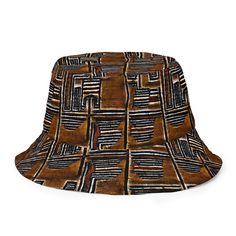 Malian Mud Cloth Reversible Bucket Hat - The Global Wanderer Reversible Bucket Hat, Streetwear Accessories, Artistic Expression, Different Outfits, Cultural Heritage, Mud Cloth, Sweatshirt Shirt, Crop Sweatshirt, Accessories Unique