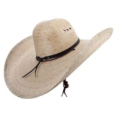 Wide Brim Western Cowboy Straw Hat.Made of 100% straw.One size fits most.Fits up to L with an adjustable chin strap.Fitted with an inner elastic sweatband.Crown measures about 4 1/2 inches deep.Brim measures 6 inches wide.Adult/Unisex. Oversized wide brim straw hat for men and women.18(W) X 20(L) X 5 1/2(H) inches.Firm, cool, and sturdy material.Stiff and pinched ventilated top crown.Side brim is naturally upturned.A leatherette hat band is accented around the crown.Spring and summer.Hand wash o Natural Toquilla Straw Hat With High Crown, Natural High Crown Toquilla Straw Hat, Adjustable Flat Crown Toquilla Straw Hat, Adjustable Straw Hat With Flat Crown For Rodeo, High Crown Straw Hat For Rodeo In Summer, Adjustable Flat Crown Straw Hat For Rodeo, Adjustable High Crown Toquilla Straw Panama Hat, Adjustable High Crown Sun Hat For Vacation, Natural High Crown Straw Hat For Vacation