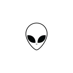 an alien head is shown in the middle of a white background with black lines on it