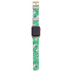 PRICES MAY VARY. Sized to fit 38mm, 40mm, 42mm, and 44mm Apple watches and comes packaged in a pretty patterned box that makes gifting even more fun Band is made of a smooth, durable silicone and featured in the multicolored Lilly Pulitzer pattern, Let' Go Bananas, so you can be living on beach time, all the time! Connects to Apple watch series 1 through 6 and SE, so you can personalize your watch to have a Lilly wardrobe of its own! Silicone band has gold metal hardware (made of stainless steel Trendy Green Watches As Gift, Trendy Green Adjustable Watch Accessories, Green Adjustable Bracelet Strap Watch Accessories, Adjustable Green Bracelet Strap Watch Accessories, Green Watch Accessories With Bracelet Strap As Gift, Green Bracelet Strap Watch Accessories As Gift, Green Rectangular Apple Watch Band Gift, Rectangular Green Apple Watch Band As A Gift, Lilly Pulitzer Patterns