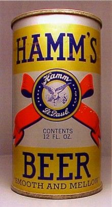 a beer can with the word hamm's on it