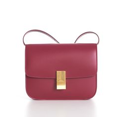 CELINE Medium Classic Box Bag In Raspberry Calfskin RP $3950 100% AUTHENTIC NWTD Medium classic bag in box calfskin with an adjustable and removable leather strap and a metallic clasp closure. Lambskin lining Gold metal hardware Hand carry, shoulder carry and cross-body carry Metallic closure Inner zipped pocket and double flat pocket Removable and adjustable leather strap with 18 in (45 cm) drop STYLE ID 189173DLS.25RY AVAILABLE IN SIZE MEDIUM Size Medium - SHIPPING & HANDLING ~~~~~ All purchases made are shipped with FEDEX Express International Priority. Full track & trace is available for your purchase at fedex's website Tracking information will be mailed to the paypal email address used with your payment. If you do not receive this email, please check your spambox. The tracking number Rectangular Shoulder Bag For Business With Original Box, Formal Flap Shoulder Bag With Original Box, High-end Rectangular Flap Bag For Formal Occasions, Formal Top Handle Shoulder Bag With Original Box, Luxury Rectangular Flap Bag For Evening, Luxury Rectangular Evening Flap Bag, Leather Square Box Bag With Original Box, High-end Leather Box Bag With Rectangular Shape, Luxury Formal Flap Bag With Rectangular Case