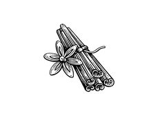 some kind of stick with a bow on it's end, drawn in black and white