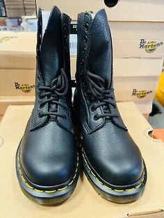 Top Seller for Dr. Martens Women's 1490 VIRGINIA LEATHER MID CALF Boots - Black, Women's Shoes Fall Martin Boots With Reinforced Snip Toe, Winter Combat Boots With Leather Sole And Snip Toe, Casual Snip Toe Lace-up Winter Boots, Fall Martin Boots With Steel Toe, Winter Steel Toe Snip Toe Boots, Fall Steel Toe High Ankle Martin Boots, Casual Snip Toe Martin Boots For Winter, Fitted Round Toe Winter Combat Boots, Winter Steel Toe Ankle Boots