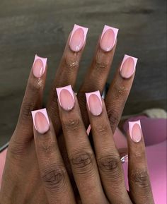 Pink Powder Acrylic Nails, December Gel Nails, Square Acrylic Nails Long, Shelly Duval, Light Pink French Tip, Gel Nails Short, Nails Long Acrylic, Acrylic Nails Long, Almond Nails Pink