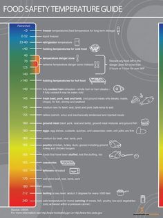 Food Temperature Chart for Food Safety - Mini Poster Handout - Color Handouts - Stacks of 50 | $ 30.00 | Nutrition Education Store Food Temperature Chart, Food Safety Posters, Food Safety And Sanitation, Food Safety Tips, Temperature Chart, Safety Poster, Refrigerator Temperature, Nutrition Chart, Kitchen Safety