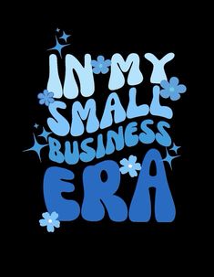 an image of the words in blue and white on a black background that says, innx small business era