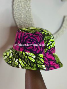 Handmade with 100% Ankara print. Reversible. 24 inches head circumference . Bucket Hat, Caps Hats, Accessories Hats, Art Collection, Beauty Book, Bathing Beauties, Gift Card, Etsy Accessories, Accessory Gift