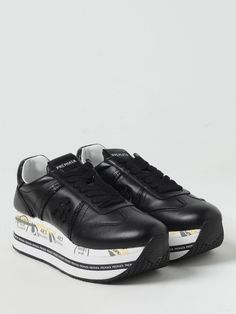 Sneakers PREMIATA Woman color Black 1 Italian Fashion Designers, Italian Fashion, Woman Colour, Womens Shoes Sneakers, Womens Sneakers, Black Color, Baskets, Shoes Sneakers, Lace Up