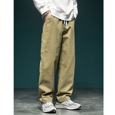 Spring Versatile Plus Size Cargo Pants Fabric: 100% Cotton Size: S, M, L, XL, 2XL, 3XL, 4XL, Multiple Color Selections: Khaki, Army Green  Season: Spring, Fall, Summer, Winter Casual Straight Leg Parachute Pants, Casual Baggy Cargo Pants, Casual Baggy Bottoms, Casual Relaxed Fit Harem Pants For Leisure, Baggy Wide-leg Harem Pants Casual Style, Baggy Wide-leg Harem Pants Casual, Casual Harem Pants For Leisure, Casual Wide-leg Harem Pants, Casual Beige Parachute Trousers