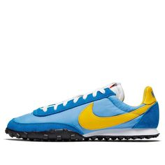 Nike Waffle Racer 'Battle Blue' CN5449-400 (SNKR/Unisex/Low Top) Blue Sneakers With Vibram Sole For Running Errands, Nike Retro Blue Sneakers, Nike Waffle Racer, Nike Waffle, University Blue, Stylish Sneakers, Low Top, Perfect Pair, Waffles