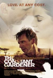 the constant gardener movie poster with man and woman facing each other