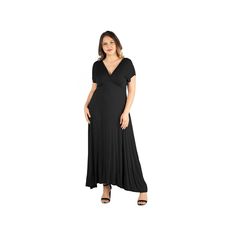 With its chic plunging V-neck and stylish empire waist, this juniors' maxi dress from 24seven Comfort Apparel is the perfect addition to your wardrobe. With its chic plunging V-neck and stylish empire waist, this women's maxi dress from 24seven Comfort Apparel is the perfect addition to your wardrobe.Finding the perfect fit and size for women's clothing requires basic measurements of your chest, waist, hips and inseam. Use this guide to learn more about sizing and everything Kohl's has to offer Black Feminine V-neck Maxi Dress, Elegant Fitted V-neck Dress With Empire Waist, Empire Waist Maternity Dress, Nursing Friendly, Flowy Black Maxi Dress With V-neck, Black V-neck Maxi Dress With Flattering Silhouette, Women Maxi, Empire Waist, Womens Maxi Dresses, Cap Sleeves