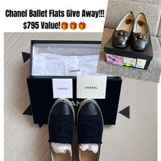 Brand New Chanel Espadrilles 100% Authentic I Bought It At The Chanel Boutique In Tokyo. It Comes With Original Cards, Box And The Dust Bag. It Is Little Big On Me, So I Decided To Let This Beautiful Pair Go! As A Bonus, I Will Give Away The Iconic Chanel Ballet Flats $795 Value I Am Moving Soon So Don’t Miss This Good Opportunity! You Can Take The Flats To Leather Spa ( Or Good Shoe Repair Shop) They Can Repair It Almost Brand New For You. Condition: Brand New (Only Tried It On At The Boutique Elegant Closed Toe Espadrilles With Textured Sole, Elegant Slip-on Espadrilles With Rubber Sole, Elegant Slip-on Espadrilles With Woven Sole, Elegant Flat Heel Espadrilles With Leather Sole, Elegant Flat Espadrilles, Elegant Espadrilles With Woven Sole, Elegant Espadrilles With Woven Sole And Flat Heel, Elegant Black Slip-on Espadrilles, Shoe Repair Shop