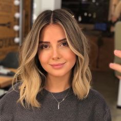 Midlength Balayage Hair Brunette, Butter Blonde Highlights On Dark Hair, Brown And Blonde Short Hair, Short Ombre Hair, Cool Blonde Hair, Hair Quotes, Brunette Balayage Hair