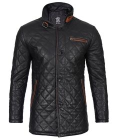 Long Leather Jacket For Men
This men's black quilted leather jacket is an essential piece of fashion. High-quality lambskin leather helps you stay safe and warm in tough situations and simultaneously gives a comfy feel. It has a fully quilted body that makes it elegant and attractive. Other features include buckle and strap closure, front zipper + buttons closure for proper fit, three outside and two inside pockets gives freedom to keep all essentials safe without any hesitations. This cool and Winter Leather Jacket With Contrast Collar And Long Sleeves, Classic Black Outerwear With Ribbed Collar, Black Leather Jacket With Ribbed Collar, Black Quilted Biker Outerwear, Black Quilted Leather Jacket For Winter, Black Leather Jacket With Ribbed Collar For Winter, Classic Leather Jacket With Ribbed Collar For Winter, Black Outerwear With Ribbed Collar For Fall, Black Leather Outerwear With Padded Collar