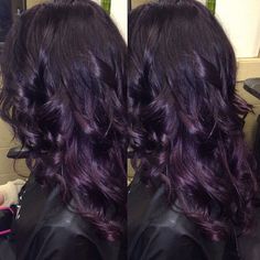 Deep Plum Hair, Dark Purple Hair Color, Hair Color Images, Violet Hair, Hair Color Purple, Burgundy Hair, Hair Color Highlights