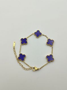 Material: Stainless Steel Fashion Element: Lily, Tulip, Flower, Petal Style: Classic style Trendy Blue Flower Shaped Jewelry, Luxury Blue Bracelet For Party, Trendy Blue Flower Bracelet, Elegant Blue Flower Bracelets, Bracelet Or, Ring Stacks, School Jewelry, Tulip Flower, Jewelry Fashion Trends