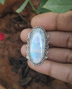 Moonstone ring, Long stone ring, Handcrafted ring, Long ring, Natural gemstone ring, Rainbow power stone ring, 100% handmade ring, Silver ring, gemstone jewelry, Rear stone ring, Artisan work, Blue stone ring, gift for your friend, family and relatives, long stone jewelry Note: we customized your ring as per your design.. with 925 sterling silver and natural gemstone you want... Note nickle free silver Ring Pure 925 sterling silver and natural gemstone is used ( color of natural gemstone will va White Moonstone Cabochon Crystal Ring, Unique White Cabochon Moonstone Ring, Handmade White Moonstone Crystal Ring, Unique White Moonstone Gemstone Ring, White Moonstone Ring With Stone Setting, Spiritual White Moonstone Ring With Stone Setting, White Moonstone Ring, Boho Statement Ring, Rainbow Moonstone Jewelry