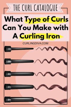 Curling your hair is a straightforward task. You twist your hair around the curler and release. That’s all there is to it, right? While it's true that curling can be relatively simple, there’s a bigger story to the trusted curl. The truth is there is much more to a curl than simply curling it. Curls can come in different shapes and sizes. Choosing the right barrel and the proper technique can make a difference between beach waves or voluminous curls. Curls With Curling Iron, Type Of Curls, Curling Your Hair, Different Types Of Curls, Best Curlers