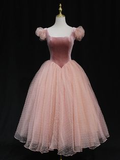 Tea Length Homecoming Dresses, Tea Length Formal Dresses, Strapless Homecoming Dresses, Prom Dress Pink, Tulle Homecoming Dress, Pink Homecoming Dress, Short Prom Dress, Pink Prom Dresses, Pink Tulle