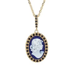 Rooted in the time honored tradition of individual cameo carving, Cameo Italiano is redefining the heirloom by creating hand-carved cameo jewelry with a twist. Since the 1950s, three generations of Cameo Italiano artisans have been creating masterworks designed to withstand the test of modern times in both quality and luxurious style. They are now the industry leader in cameo production. Showcasing 18K gold over stunning sterling silver, the collection boasts an array of dramatic and darling designs. Luxury Cameo Pendant Jewelry, Luxury Cameo Jewelry, Luxury Cabochon Medallion Necklace, Luxury Oval Cameo Necklace, Luxury Cameo Medallion Jewelry, Luxury Medallion Necklace With Intaglio, Luxury Carved Blue Jewelry, Luxury Blue Carved Jewelry, Elegant Cameo Round Pendant Jewelry