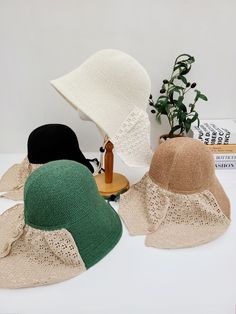 - Paper Straw with Cotton Lace Flap : Super light weight and breathable - You can open/close the neck flap for ponytail - Adjustable Chin Strap for Windy weather - Foldable, Packable Beach Season Visor Hats For Warm Weather, Beige Visor Bucket Hat For Beach Season, Beige Visor Bucket Hat For Beach, Beige Bucket Hat With Visor For Beach Season, Beach Season Warm Weather Visor Hat, White Lightweight Straw Hat For Outdoor, Lightweight Bucket Hat With Visor For Vacation, Summer Visor Bucket Hat For Beach Season, Lightweight Visor Bucket Hat For Vacation