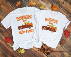 Thanksgiving Crew Family Matching T Shirt Thanksgiving Shirts For Family, Family Matching Shirts, Kids Birthday Shirts, Custom Made T Shirts, Custom Birthday Shirts, Christmas Shirts For Kids, Matching Christmas Shirts, Thanksgiving Family, Family Shirts Matching