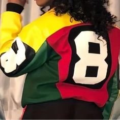 Cuteee Lightweight 8 Ball Jacket. Xl True To Size Green Long Sleeve Varsity Jacket With Patchwork, Green Long Sleeve Patchwork Varsity Jacket, Red Long Sleeve Varsity Jacket With Patchwork, Red Patchwork Varsity Jacket, Red Long Sleeve Outerwear With Graphic Print, Red Patchwork Long Sleeve Varsity Jacket, Green Casual Varsity Jacket With Patchwork, Green Patchwork Long Sleeve Track Jacket, Green Long Sleeve Patchwork Track Jacket