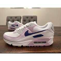 Nike Air Max 90 White Barbie Doll Pink Shoes 100% Guaranteed Authentic New Without Box Size: 7 Retail Price $130 Style Code: Dx3316-100 Src-65eby101 Custom Nike Synthetic Sneakers, Nike Air Max 90 White, Pink Shoes, Nike Air Max 90, Shoe Game, White Nikes, Barbie Doll, Cute Shoes, Womens Shoes Sneakers