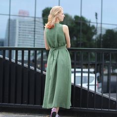 "Write the selected color in the message Green wrap half circle maxi dress sleeveless, 2 pockets and belt , perfect for casual wear and suitable for any occasion in any season Details: - 100% natural linen produced in Europe ; - medium weight (180 gram per square meter); - color: green, could be any from our colors catalog (color samples at the photo); Made to order, approximately a few days, If you have any questions please message me and I will be glad to answer. Size guide : Size XS Bust: fit Summer A-line Maxi Dress With Tie Waist, Summer A-line Belted Wrap Dress, Summer Long Belted Dress, Belted Long Summer Dress, Summer Linen A-line Maxi Dress, Green Linen Sleeveless Summer Dress, Sleeveless Linen Belted Dress, Summer Linen Belted Dress, Belted Linen Dress For Summer