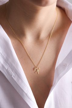 14k Gold Initial Necklace With Butterfly , Initial Necklace , Personalized Necklace , Letter Necklace, Personalized Gift ,Butterfly necklace Gold , Rose gold, Silver Dimensions Pendant height: 8 Millimetres; Pendant width: 4 Millimetres Mothers Day Gift - Mothers Day Gift - Perfect for Christmas Gift - Personalized Handmade Silver Jewelry crafted with love from solid sterling silver in TEXAS. ►HOW TO ORDER 1- Please select your preferred chain length from the menu. 2- Please select your preferre Necklace Initial H, Pendant With Initials, H Pendant Letter, Initial Necklace H, Gold Chain With Initial, Initial Necklace K, H Necklace Initial, Letter Jewelry Initials, Cute Initial Necklaces