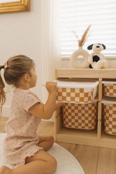 Matilde Checkered Storage Bin Sticker // IKEA Trofast Wrap / IKEA Storage Hack / Playroom Cubby Stickers - Etsy Taiwan Kids Toy Storage In Home Office, Kids Room Toy Storage Baby, Playroom Neutral Storage, Boho Toddler Storage, Ikea Playroom Storage Truck, Bohemian Toy Storage, Toy Room Storage Furniture, Ivar Kids Storage, Havsta Toy Storage