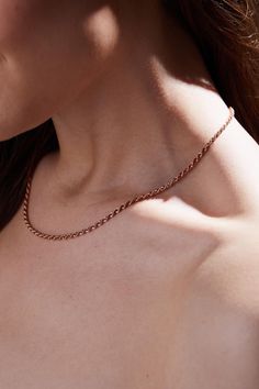 Introducing our elegant Rose Gold Rope Chain Necklace, crafted from luxurious 14k Rose Gold. This stunning piece combines durability with a timeless design, making it an essential addition to any jewelry collection. Features: - Metal: 14k Rose Gold - Length: 16 inches - Design: Rope Chain - Versatility: Perfect for everyday wear or layering with other necklaces - Metal: Crafted from high-quality 14k Rose Gold, this necklace offers durability and a beautiful, warm hue that complements any skin to Rose Gold Chain Necklace, Gold Rope Chains, Timeless Aesthetic, Rose Gold Chain, Chain Design, Layering Necklace, Gold Chain Necklace, Minimalist Necklace, Metal Necklaces