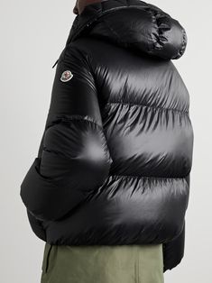 MONCLER Borey hooded padded quilted shell down jacket | NET-A-PORTER Moncler Women, Moncler Jacket, Exclusive Dress, Raffia Bag, Boot Pumps, Sports Suit, Ski Wear, Summer Hats, Everyday Wardrobe