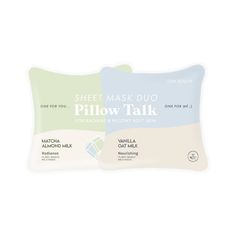 Featuring two sheet masks in one shareable set, it’s time to enhance your bond with the Pillow Talk Sheet Mask Duo. Share intimate pampering moments with a loved one or indulge solo. Featuring our milkiest vegan masks, Matcha Almond Milk for radiance and Vanilla Oat Milk for nourishment, Pillow Talk gives you twice the potential for a skin glow-up. INCLUDES: - 1x Matcha Almond Milk Radiance Plant-Based Milk Mask - 1x Vanilla Oat Milk Nourishing Plant-Based Milk Mask Matcha Almond Milk, Matcha Almond, Milk Mask, Beauty Pillow, Charcoal Face Mask, Sheet Masks, Charcoal Mask, Plant Based Milk, Skin Glow